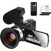 NGBFF Macchinetta Digitale, Videocamera con telecamera di registrazione del microfono for Vlogging 4K webcam 3 0fps 16x. Registratore di zoom digitale con microfono, telecamere telecamere touch screen