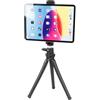 ZUZUXI Mini treppiede flessibile per iPad/iPhone da 4,7-13 pollici, supporto portatile per telefono da tavolo con testa a sfera a 360° per guardare video, streaming live, compatibile con iPad Pro 12.9