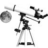 WOWCSXWC Telescope, 90mm Aperture 600mm Focal Length High Definition Astronomical Refracting Telescope with Adjustable Tripod, Telescope for Kids Beginners Adults WOWCSXWC