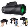Homkeen Telescopio monoculare 80 x 100 High Power HD con supporto per smartphone e treppiede, impermeabile, per birdwatching, campeggio, escursioni, viaggi, caccia