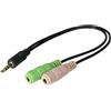 Logon 8 LOGON TBAV100 0.3m 3.5mm 2 x 3.5mm Nero, Verde, Rosa cavo audio