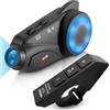 MAXTO Cuffie Bluetooth per moto, con fotocamera M3, 1080p, HD, con Bluetooth 5.0, per casco da moto, 6 vie, sistema di comunicazione senza fili, rotazione a 360°