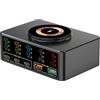 Walmeck Stazione di Ricarica USB Ad Alta da 140 W. Hub di Ricarica Rapida da tavolo. Caricatore Wireless Multiporta per Viaggi in Laptop (Unione Europea)