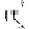 Andoer Treppiede da tavolo multifunzione da 115,6 cm con asta telescopica a 6 sezioni con clip per telefono, doppia luce di riempimento staccabile e telecomando, compatibile con Android 4.4/iOS 5.0