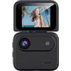 SPORTARC Action Camera 4K Y360, scheda TF da 128 GB, Action Cam 4K HD Y360 con schermo flip e supporto sul petto per la massima avventura (nero)