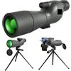 TIEOAXFT Telescopio da osservazione 25-75x60, potente zoom, monoculare impermeabile for birdwatching, tiro al bersaglio con treppiede(Black Set)