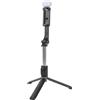 Acouto Selfie Stick Treppiede Luce Ricaricabile Telescopico Telecomando Wireless per Viaggi All'aperto per Scatti di Gruppo