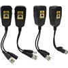CHICIRIS Trasmettitore Video HD Power Balun a Prova di Tuono per Trasmissione Video 720P/1080P/3MP/4MP/5MP/8MP HD-CVI/TVI/AHD/CVBS per di Monitoraggio della Sicurezza, 4 Pezzi