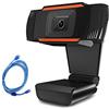 YIWENG Webcam grandangolare 1080P 2MP 30fps Messa a fuoco automatica Web Cam MIC per riduzione del rumore Fotocamera per computer portatile USB Plug & Play USB con cavo di prolunga per computer,Vi