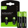 Green Cell Batterie Ricaricabili AA 2600mAh Ni-MH - 2 Pezzi di Batterie AA 1.2V per Uso Quotidiano, Ideali per Telecomandi, Giocattoli e Altri Dispositivi Elettronici