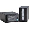 CQJFCYBRA VW-VBD98 Batteria 11800mAh Con Indicatore Di Alimentazione LED, Compatibile Con Panasonic, For AJ-PX280 PX285MC AG-HPX265MC HPX260MC PX270 PX298 DVX200(2 battery)
