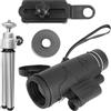 LABRIMP Monocolo 50x Portatile Ingrandimento Ottico Telescopio Monoculare Tascabile Compatto Notturno Lente Scopo Vita Clip Telefono Binario Treppiede Argento