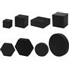 DUANxiaoyanK Set di accessori in schiuma per fotografia, cubi geometrici in schiuma, per fotografie, espositore per gioielli, decorazione per riprese fotografiche, colore nero