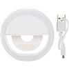 KIMISS Mini Luce di Riempimento Ad Anello con Clip Elastica, Luce Soffusa, Design Compatto per Streaming Live, Ripresa di Oggetti, Autofotografia, Foto Artistiche
