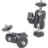OSNIYAW Di 2 Accessori Fotografici Doppia Testa a Sfera Magica Braccia con 1 / 4 Filettatura Maschio per Fotocamera Luce Montaggio Vite Collegamento