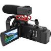 Asixxsix Videocamera Digitale DV da 56 MP, Videocamera WIFI 5K, Zoom 18X con Visione Notturna, Telecomando, Videocamera Digitale Touch Screen per, Streaming Live su YouTube, Videocamera