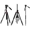 Andoer Professional - Supporto per treppiede per fotocamera in alluminio portatile, monopiede, 200 cm, ricarica utile regolabile in 4 sezioni da 8 kg, con custodia per il trasporto