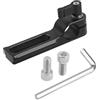 FEICHAO Morsetto per asta a foro singolo con guida da 1/4 vite morsetto girevole a sgancio rapido per fotocamera DSLR alloggiamento Rig maniglia superiore (nero)