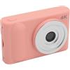 Cryfokt Fotocamera Micro SLR Fotocamera Digitale 4K 48MP HD Zoom Digitale 16X Autofocus Tascabile per Fotografia di Viaggio Vlogging, Ideale per Eventi Familiari (PINK)