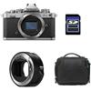 Nikon Kit fotografico personalizzato creato utilizzando NIKON Z fc Nu + Sac + Carte SD 8 Go + Adaptateur FTZ II