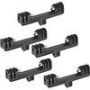 FEICHAO Supporto flash a doppia testa per treppiede adattatore per luce di riempimento microfono fotocamera orizzontale doppio supporto staffa macchina (5 pezzi)