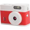 RASTKY Fotocamera del Portachiavi HD, Fotocamera Compatta Vintage da 1080p da 12 MP con Luce di Riempimento a LED, Display HD da 0,96 Pollici, Anteprima in Tempo Reale, per Vlog, (Rosso bianco)