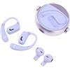 HUSHUI Auricolari Wireless 2 in 1, Gancio per L'orecchio 5.3 e Auricolari Normali con IPX5, Tecnologia Direzionale DT5.0, per lo Studio del Lavoro di Fitness Sportivo (Viola)