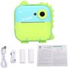 Fockety Camera di Stampa Istantanea per Bambini, Fotocamera Digitale per Bambini da 24 MP con connettività BT e Display da 2,4 Pollici, Stampe su Carta Termica da 57 * 30, Ideale per 3-14 (verde+blu)