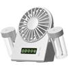 Yindhgdr Ventilatore A Doppia Modalità Ricaricabile USB con Testina Girevole, Spruzzi di, Display Digitale Portatile per Casa -