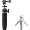 Honbobo Mini Treppiede Selfie Stick per GoPro/Insta360/DJI Action Camera, 16 cm, Alluminio Testa a sfera (Black)
