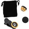 HOLIDYOYO 2sets Kit Obiettivi Telecamera Telefono Obiettivo Grandangolare Obiettivo Include Custodia in Microfibra e Clip per Fissare Lenti al Telefono o Tablet