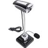 VELATEMOR Fotocamera Web USB, Fotocamera per Computer da 360 Gradi 640 X 480 Messa a Fuoco Regolabile con Microfono per Nascondere il Rumore per Computer