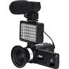 Generic Videocamera digitale 4K, 48 MP Vlogging Camera per streaming, Time Lapse e registrazione in loop, include scheda SD da 128 GB