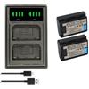 CQJFCYBRA Caricabatteria 2280mAh For NP-FZ100 NPFZ100 NP FZ100, Compatibile Con Sony NP-FZ100, BC-QZ1, Sony A9, A7R III, A7 III, A6600(2 Battery 1 Charger)