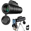 UsmAsk Prisma BAK4 con potenza 40 x 60 h e FMC HD monoculare IPX5 impermeabile a bassa luminosità con supporto per smartphone e treppiede, per birdwatching su smartphone, campeggio, paesaggi naturali, tele