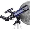 RENYUEH Telescopio astronomico ad ampia apertura, telescopio astronomico professionale da 400x70 mm, potente zoom per la visione delle stelle nello spazio profondo