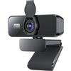 BJdfgE Webcam 4K Auto 2K for computer portatile con microfono USB e riproduzione 1080P for PC for streaming/videochiamate(1080P webcam)