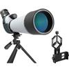 YFDGD 20-60x80 Cannocchiale Zoom Monoculare Impermeabile FMC Rivestimento Delle Lenti Telescopio For Tiro Al Bersaglio All'aperto Con L'arco Birdwatching Chiaro Immagine(With camera sleeve)