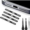 UYXiNONE Copertura antipolvere per altoparlante del telefono per iPhone 16/16 Pro/16 Pro Max/iPhone 15/15 Pro/Pro Max iPhone 14 13 12 - Nero