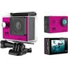 DIGNIFE Action Camera, Videocamera subacquea Ultra HD H9R 12MP LCD da 2 pollici 30M Impermeabile 170D Telecomando Bicicletta Videocamera Sport all'aperto Cam(H9R 0ption4,Rot)