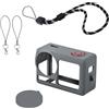 ZEPFJHE Custodia compatta in silicone per Action 5pro protezioni per obiettivo fotocamera tappi di archiviazione non occupano spazio protezioni per fotocamera esterna