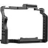 ZHFGJKSO Gabbia for fotocamera, struttura in lega di alluminio con attacchi a slitta fredda e filettature da 1/4 compatibile con Sony A7IV A7III(Black)