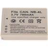 Plyisty Batteria per Fotocamera NB 4L 780MAH 3,7V Sostutiva PER115 117 120 130 220 220 255 Con Alimentazione, Protezione Multipla E Sottile