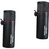 Mikikit 2pezzi Monocolo Compatto Portatile Per e Birdwatching Telescopio Monoculare Con Ottiche Rivestite Per Escursioni e Viaggi Nero