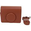 Ailgely Borsa Protettiva per Custodia per Fotocamera in Pelle PU Moda con Tracolla per Fotocamera Fuji Mini (Marrone)