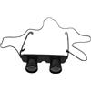 KONTONTY Binocolo a Forma di Occhiali 3x per Pesca e Camping, Montatura ABS Nera