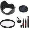 Generic SK26 - Set di spazzole per filtro UV per Nikon D3000 D3100 D3200 D3300 D3300 D5000 D5100 D5200 D5300 D5500 con Nikon AF-P DX NIKKOR 18-55mm f/3.5-5 mm 5.6G VR Obiettivo II