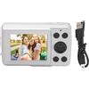 Fauitay Fotocamera Digitale da 16 MP 16x Zoom 1080p Video da 2,4 Pollici con Fotocamera Portatile con Focus Automatico per il Vlogging di Viaggio Fotografico (Grigio argento)