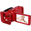 Fockety Videocamera 4K, videocamera Wi-Fi da 64 MP per vlogging con zoom digitale 18X e schermo rotante da 3 pollici, videocamera con zoom digitale, supporta scheda SD da 32 GB (rosso)