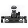 CAMVATE - Morsetto per asta da 15 mm, articolato 1/4 Hot Shoe Mount mini testa a sfera per staffa flash Camear (nero)